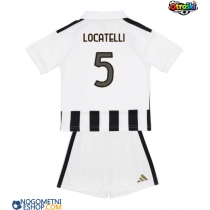 Otroški Nogometni dresi Juventus Manuel Locatelli #5 Domači 2026-27 Kratek Rokav (+ Kratke hlače)